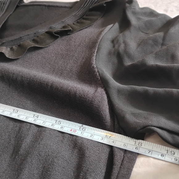 Victorian Grandmacore Witchy Elegant Black Blouse with Button Details - Picture 9 of 11